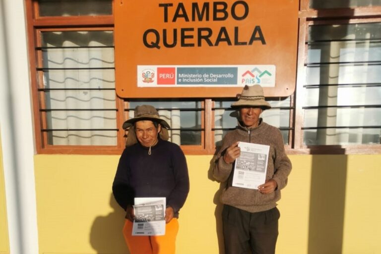 Pobladores de Querala obtienen empleos temporales con Tambo del Programa PAIS