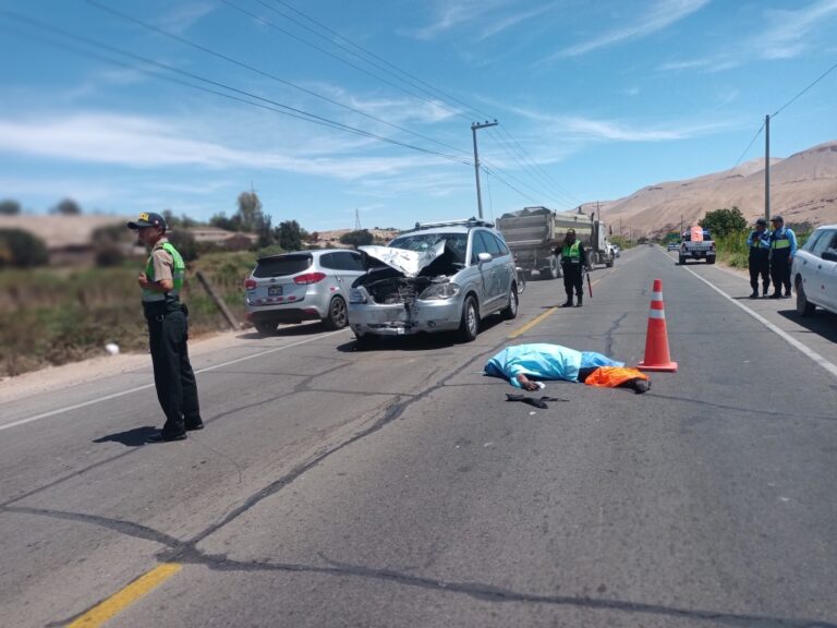 Trágico accidente en el valle de Moquegua deja un motociclista fallecido