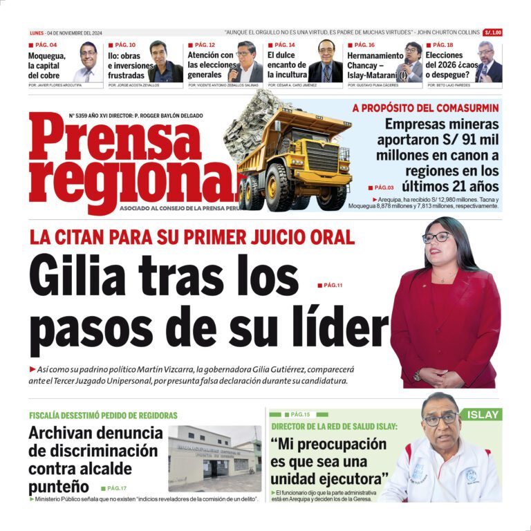 La Prensa Regional – Lunes 04 de noviembre de 2024