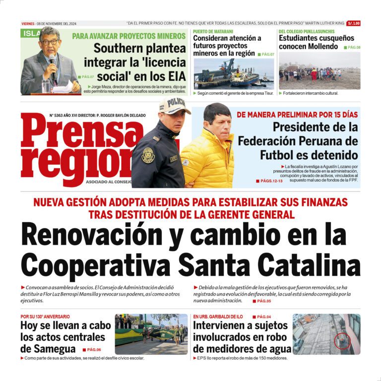 La Prensa Regional – Viernes 08 de noviembre de 2024