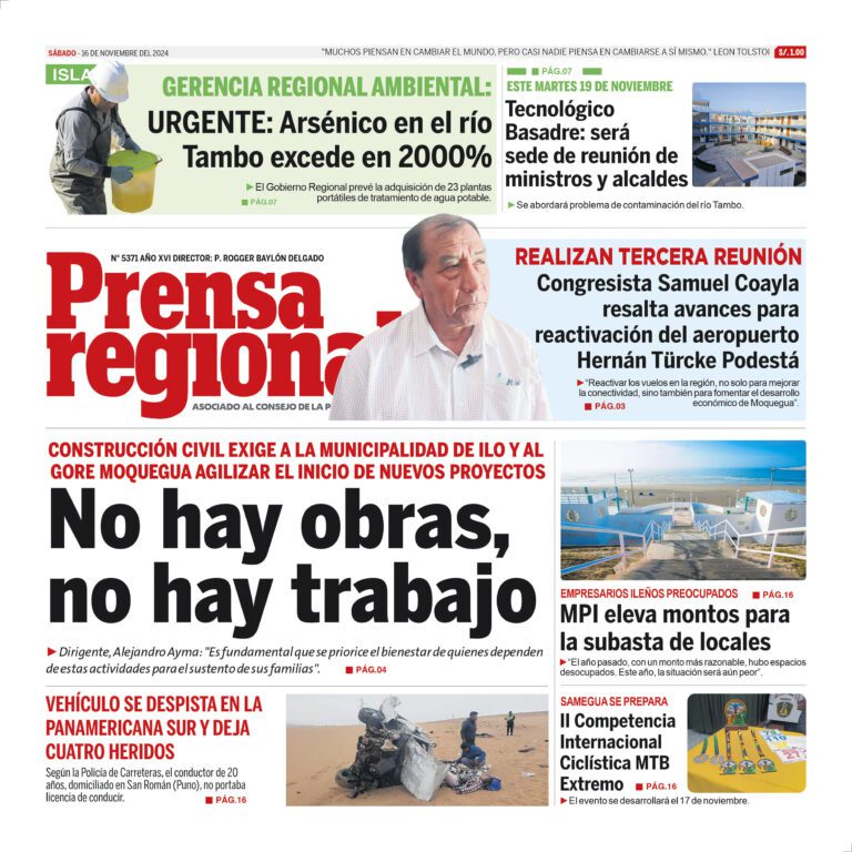 La Prensa Regional – Sábado 16 de noviembre de 2024