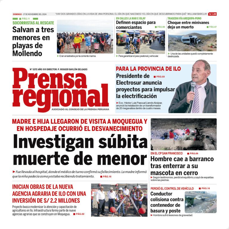 La Prensa Regional – Domingo 17 de noviembre de 2024