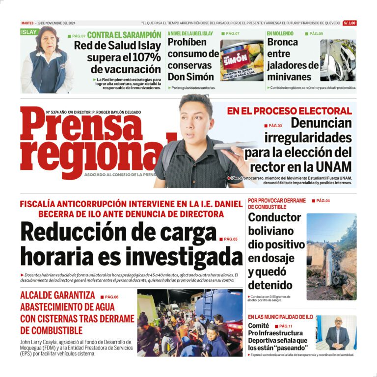 La Prensa Regional – Martes 19 de noviembre de de 2024