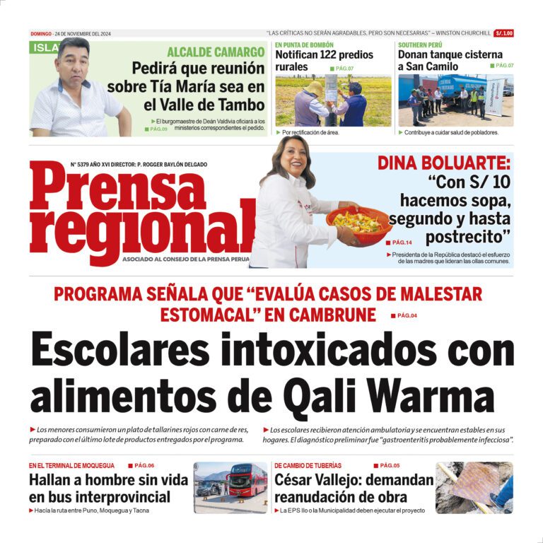 La Prensa Regional – Domingo 24 de noviembre de de 2024