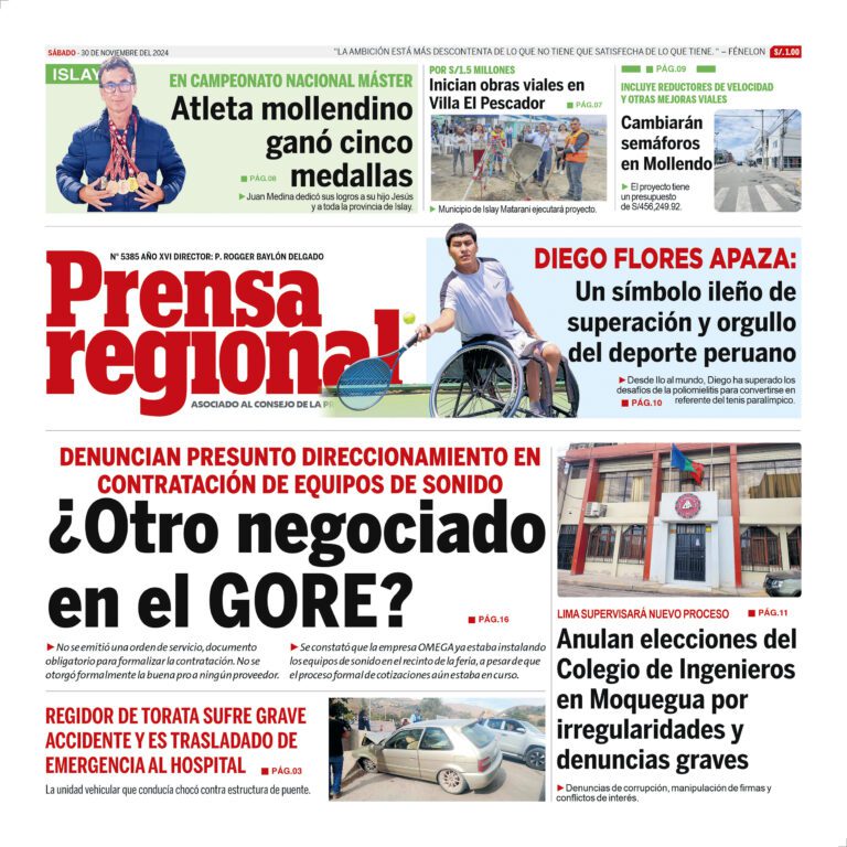 La Prensa Regional – Sábado 30 de noviembre de de 2024