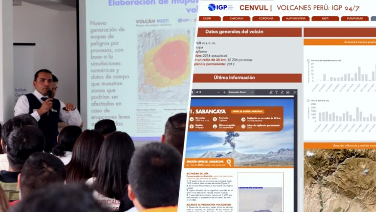 Presenta en Arequipa: Volcanes Perú – IGP 24/7, la nueva plataforma de monitoreo volcánico en tiempo real