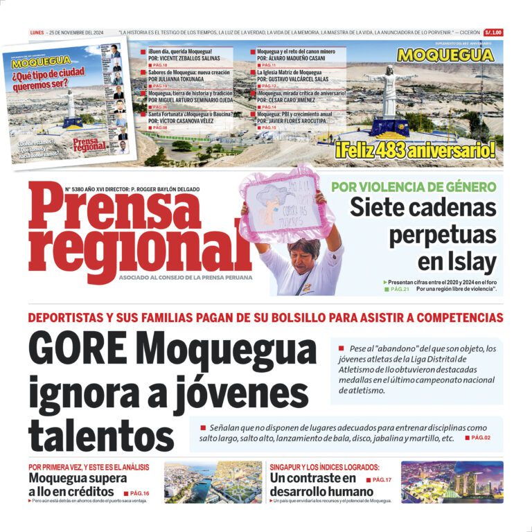 La Prensa Regional – Lunes 25 de noviembre de de 2024