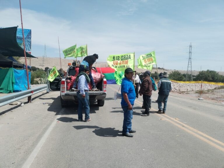 Paro en Moquegua: Delegación del valle de Tambo llegó al puente Montalvo