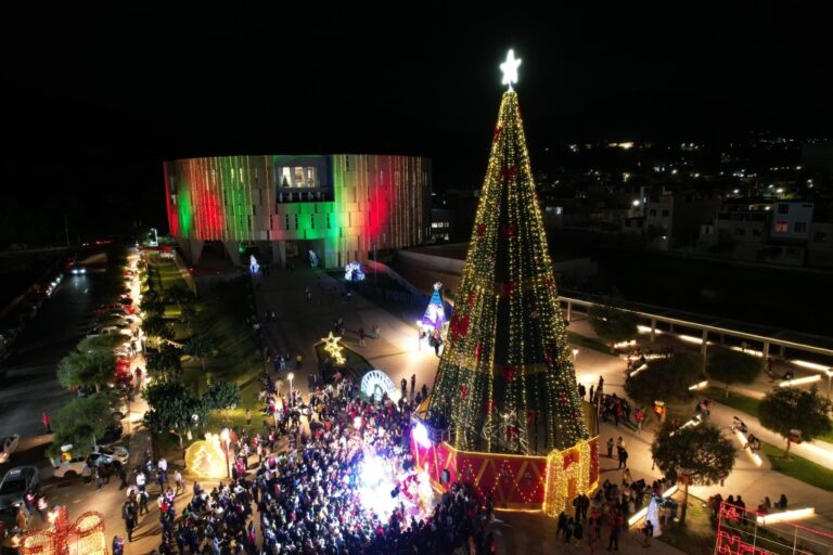GORE Moquegua enciende la magia de la Navidad con un árbol de 26 metros