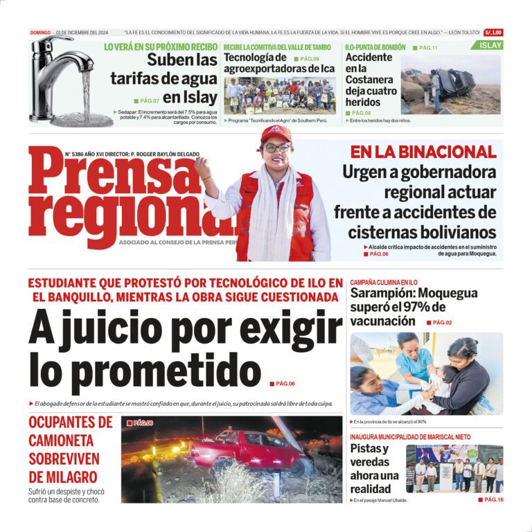 La Prensa Regional – Domingo 01 de diciembre de 2024