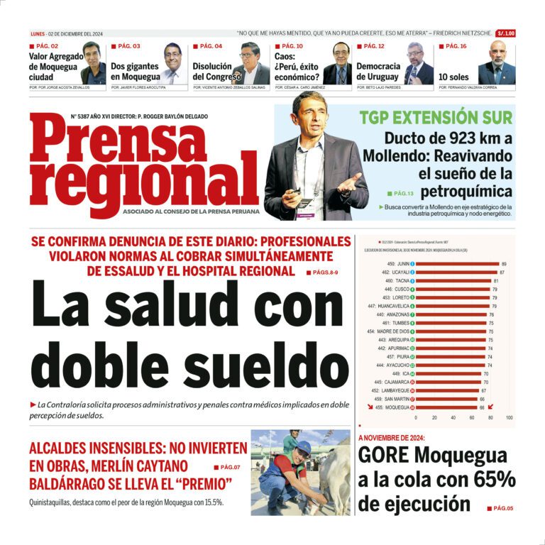 La Prensa Regional – Lunes 02 de diciembre de 2024