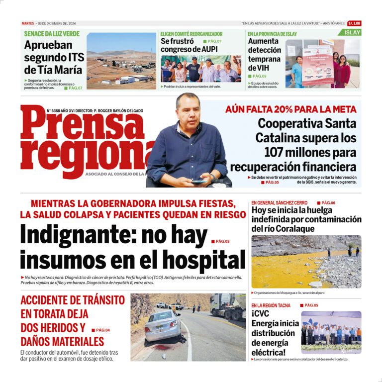 La Prensa Regional – Martes 03 de diciembre de 2024