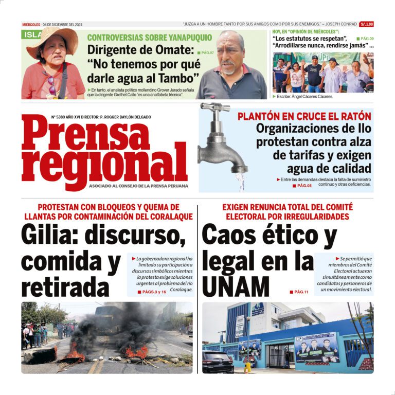 La Prensa Regional – Miércoles 04 de diciembre de 2024