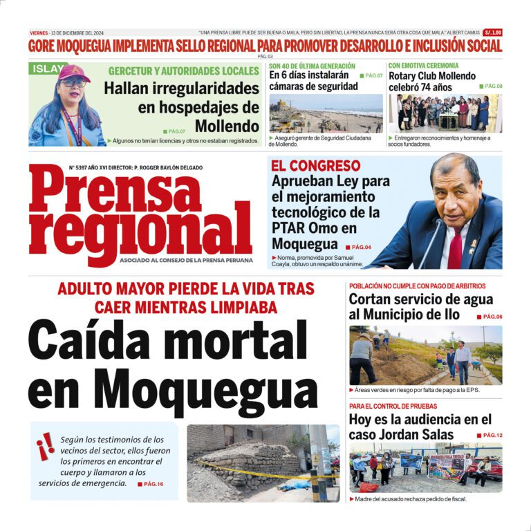 La Prensa Regional – Viernes 13 de diciembre de 2024