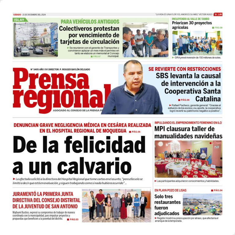 La Prensa Regional – Sábado 21 de diciembre de 2024