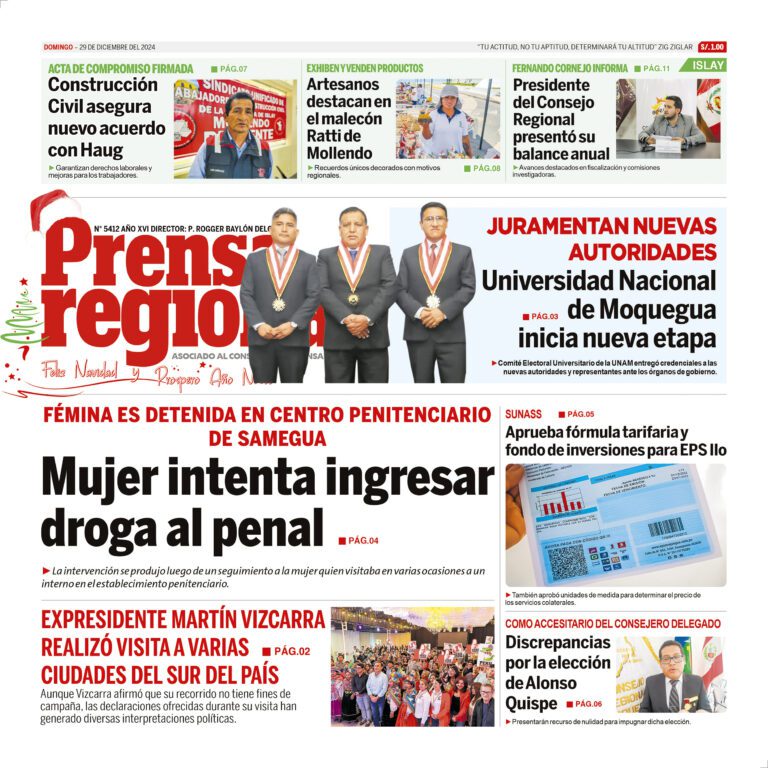 La Prensa Regional – Domingo 29 de diciembre de 2024