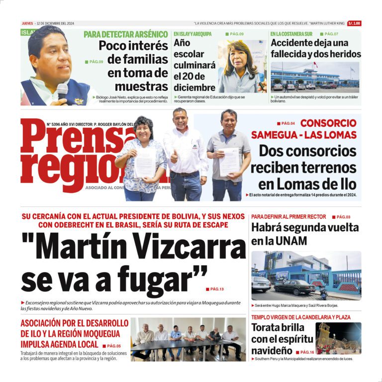 La Prensa Regional – Jueves 12 de diciembre de 2024