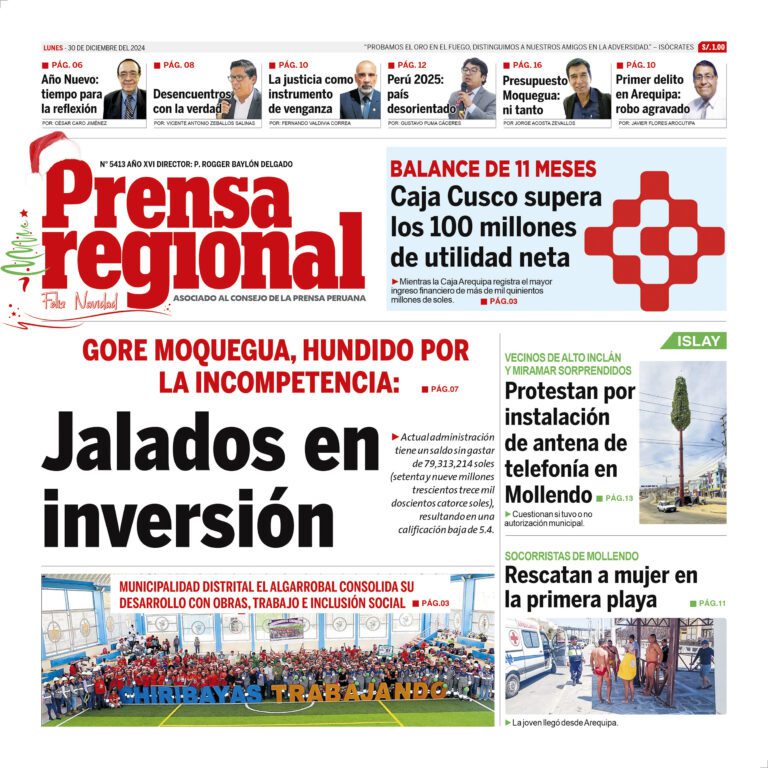 La Prensa Regional – Lunes 30 de diciembre de 2024