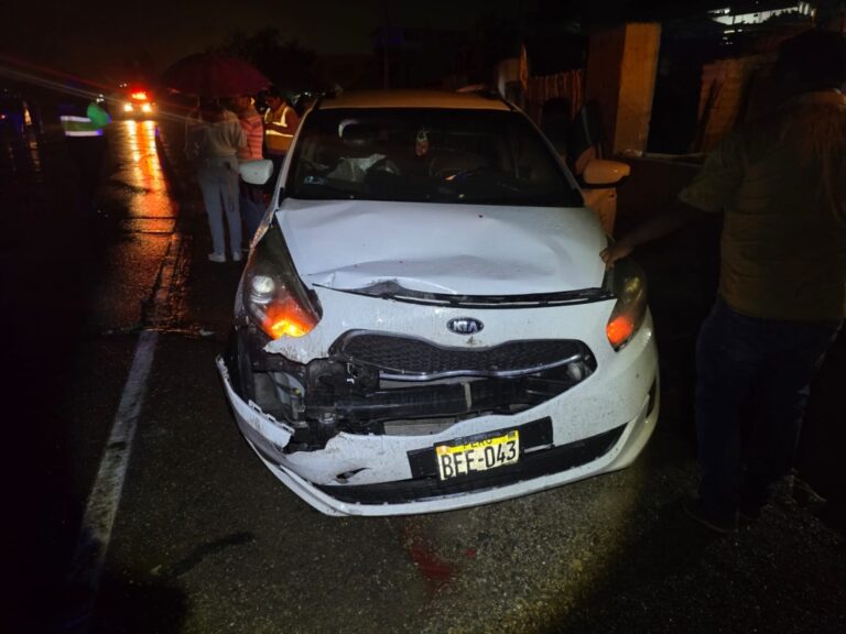 Tres personas heridas en accidente de tránsito en el sector Fundo Cala Luna