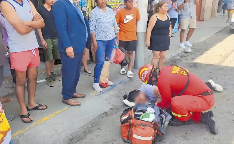 Atropello en Mollendo: Mujer cruza mal y termina herida
