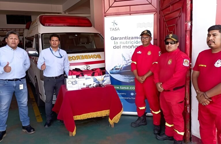 TASA entregó equipos prehospitalarios a la Cía. de Bomberos Mollendo N° 12