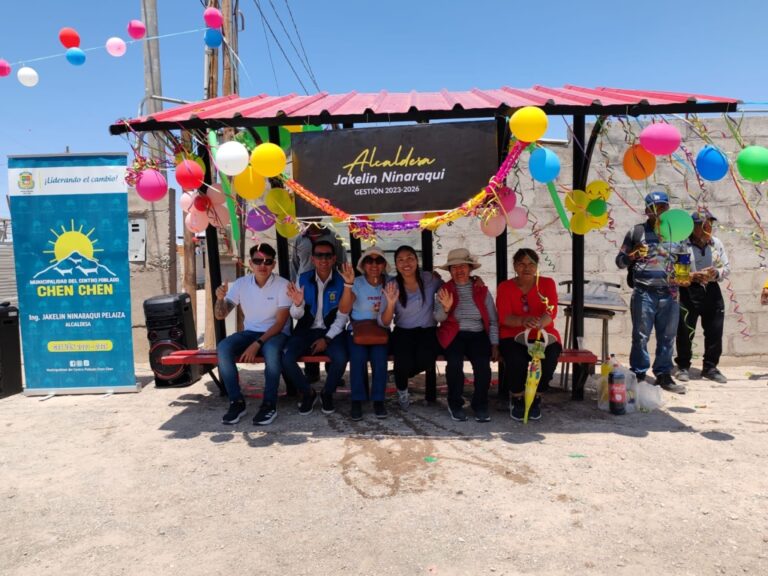 Inauguran paradero y ampliación de la ruta 24 en Chen Chen