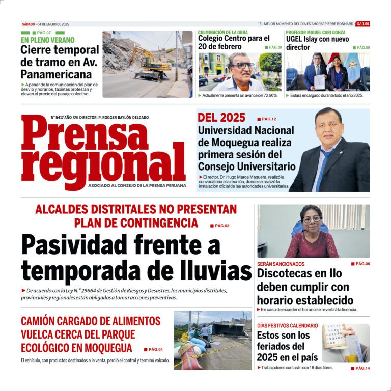 La Prensa Regional – Sábado 04 de enero de 2025