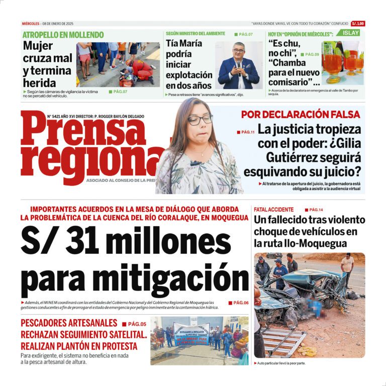 La Prensa Regional – Miércoles 08 de enero de 2025