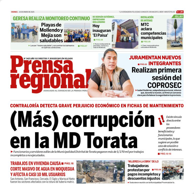 La Prensa Regional – Viernes 10 de enero de 2025