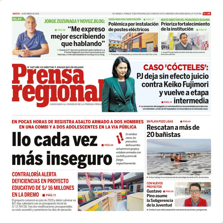 La Prensa Regional – Martes 14 de enero de 2025