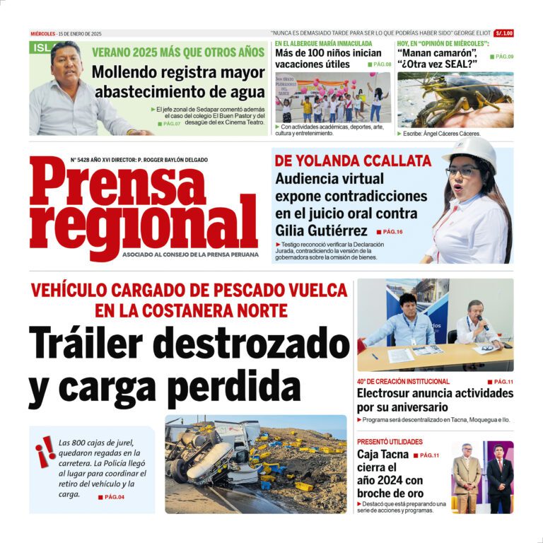 La Prensa Regional – Miércoles 15 de enero de 2025
