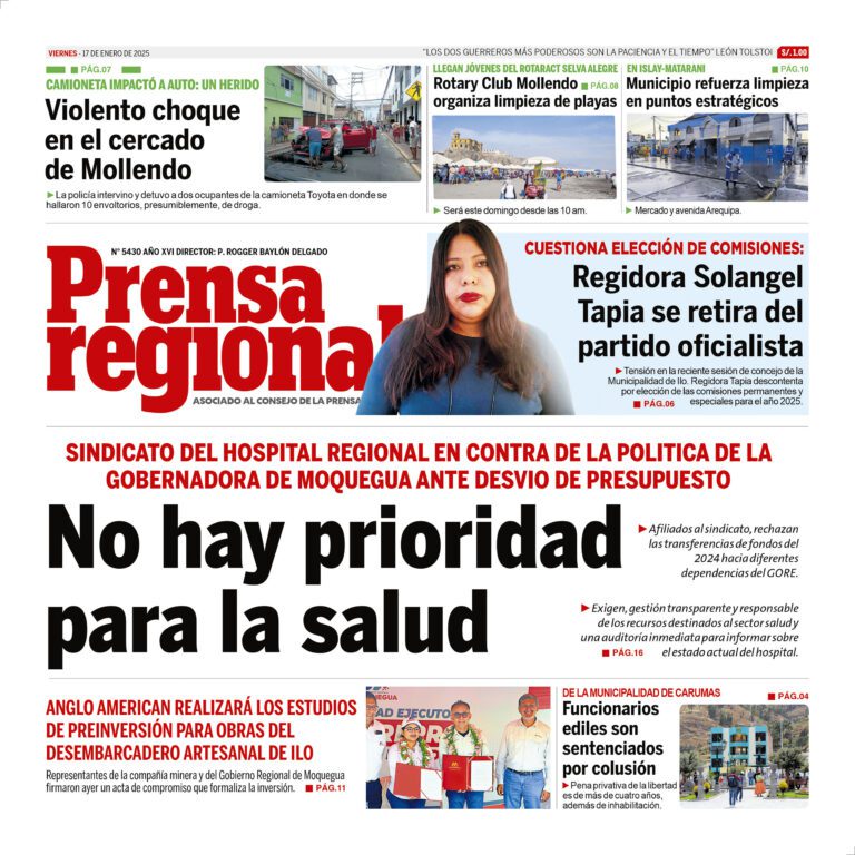 La Prensa Regional – Viernes 17 de enero de 2025