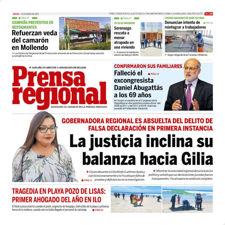 La Prensa Regional – Jueves 23 de enero de 2025