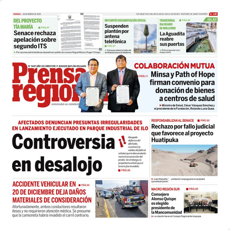 La Prensa Regional – Viernes 24 de enero de 2025