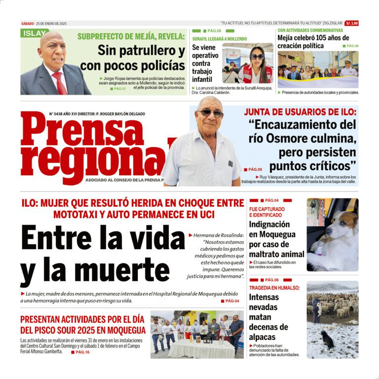 La Prensa Regional – Sábado 25 de enero de 2025