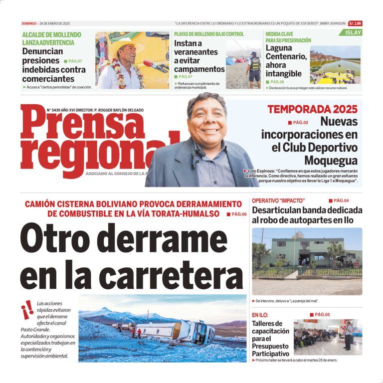 La Prensa Regional – Domingo 26 de enero de 2025