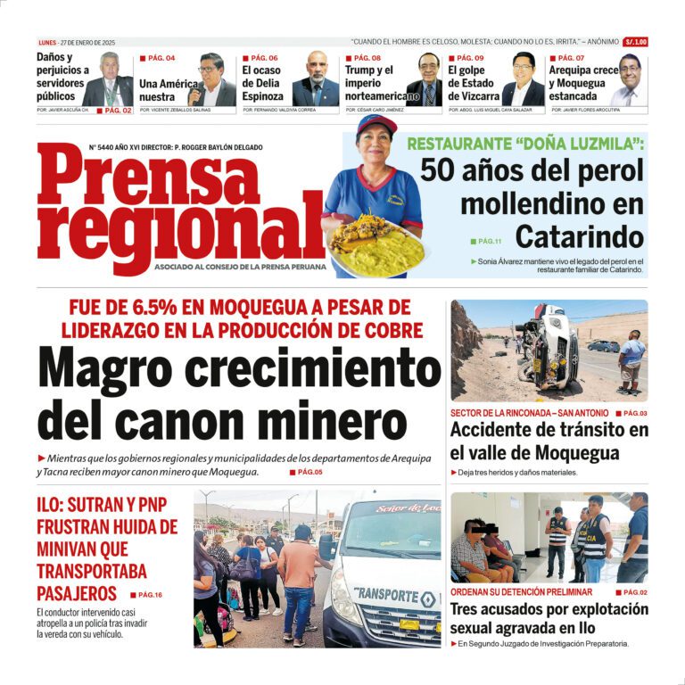 La Prensa Regional – Lunes 27 de enero de 2025