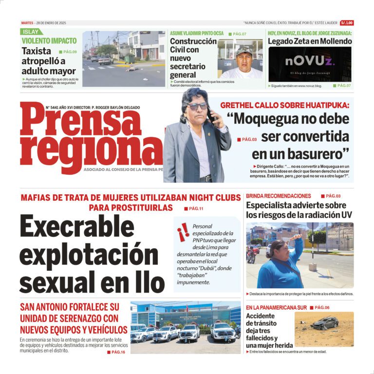 La Prensa Regional – Martes 28 de enero de 2025