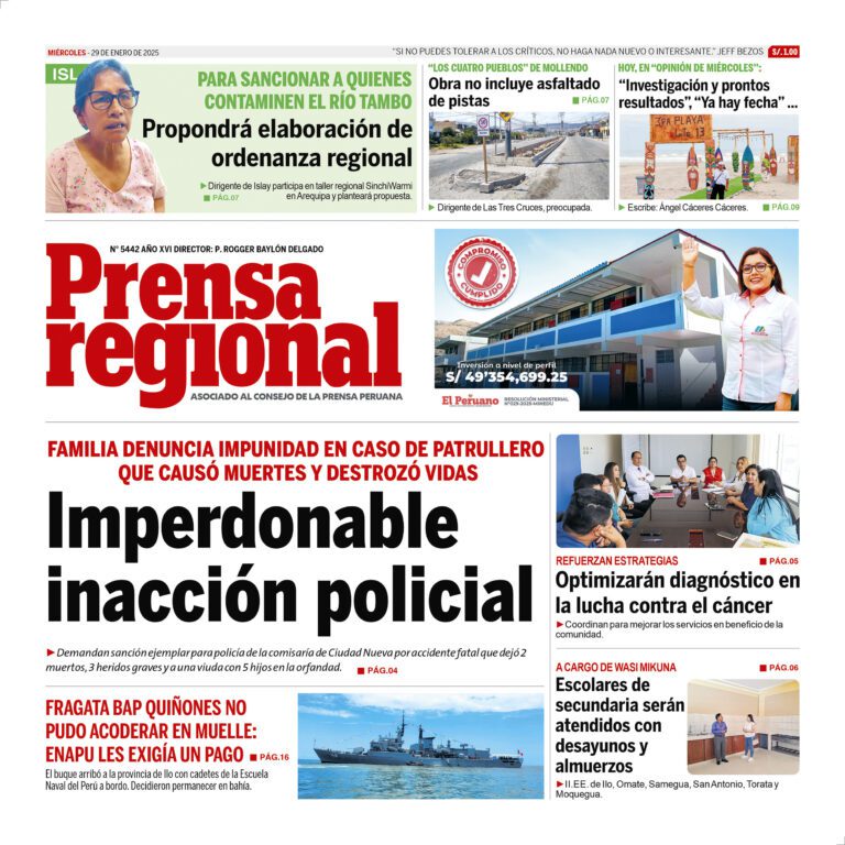 La Prensa Regional – Miércoles 29 de enero de 2025