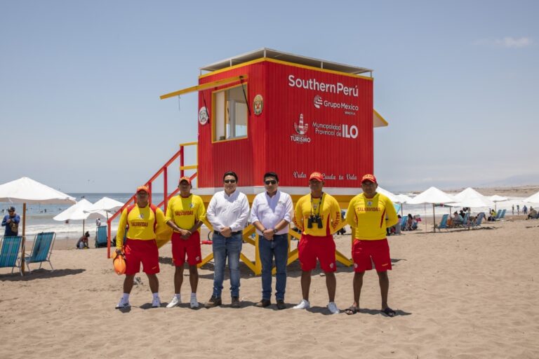 Southern Perú entrega caseta de salvataje en Boca del Río para reforzar la seguridad en las playas de Ilo