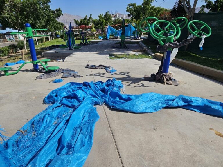 Mini gimnasio al aire libre del Mirador de Chen Chen sigue sin uso