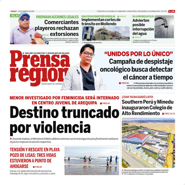 La Prensa Regional – Sábado 01 de febrero de 2025