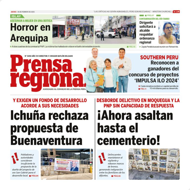 La Prensa Regional – Jueves 06 de febrero de 2025