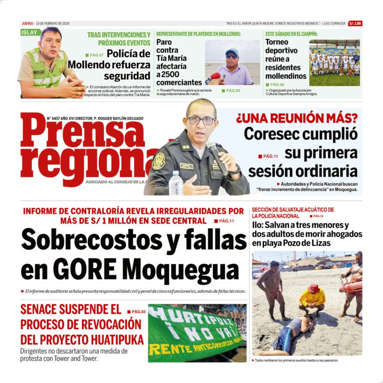 La Prensa Regional – Jueves 13 de febrero de 2025