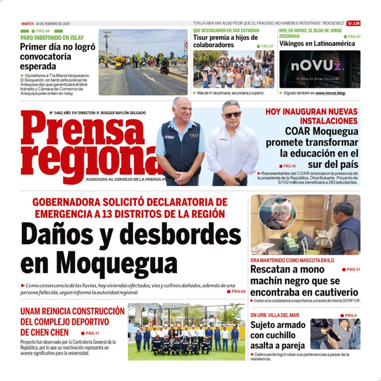 La Prensa Regional – Martes 18 de febrero de 2025