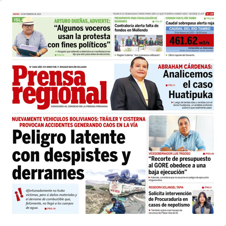 La Prensa Regional – Jueves 20 de febrero de 2025