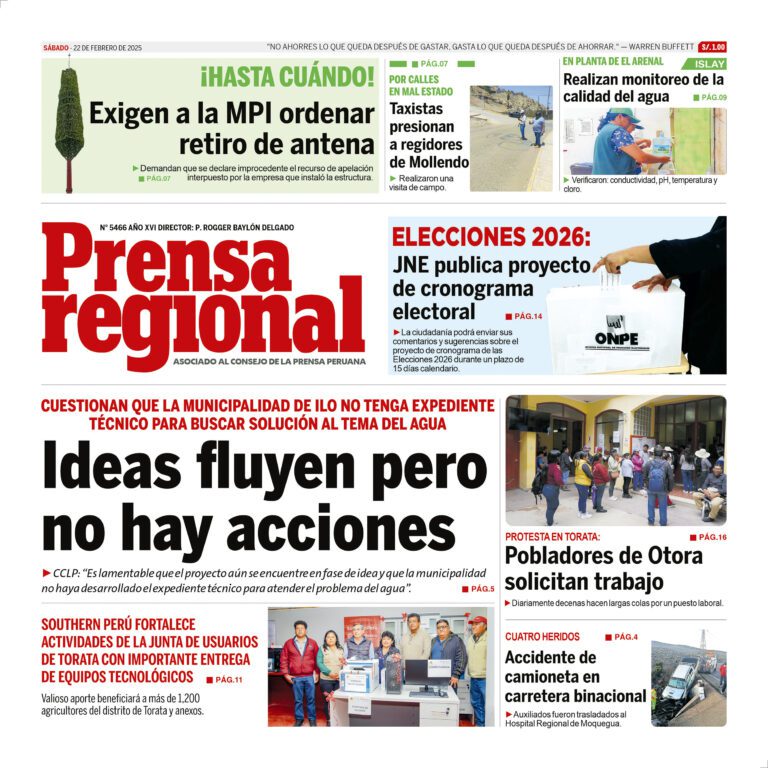 La Prensa Regional – Sábado 22 de febrero de 2025
