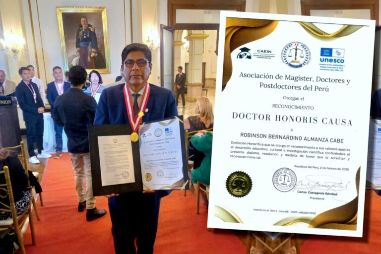Otorgan Reconocimiento Honoris Causa a Robinson Almanza Cabe