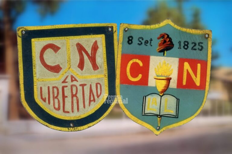 Insignias del Colegio Nacional de La Libertad 1954-1956 y 1956-1957