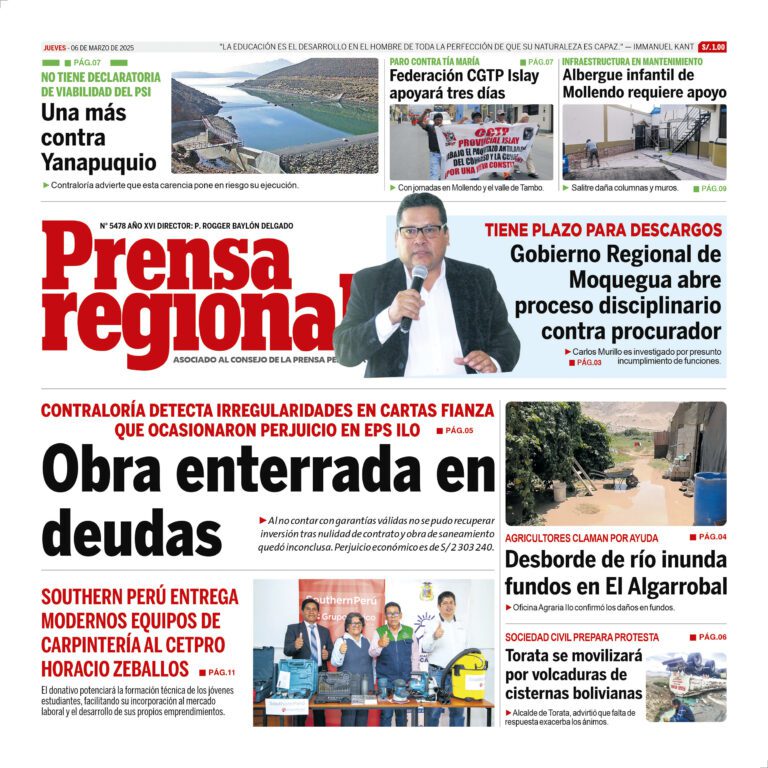 La Prensa Regional – Jueves 06 de marzo de 2025